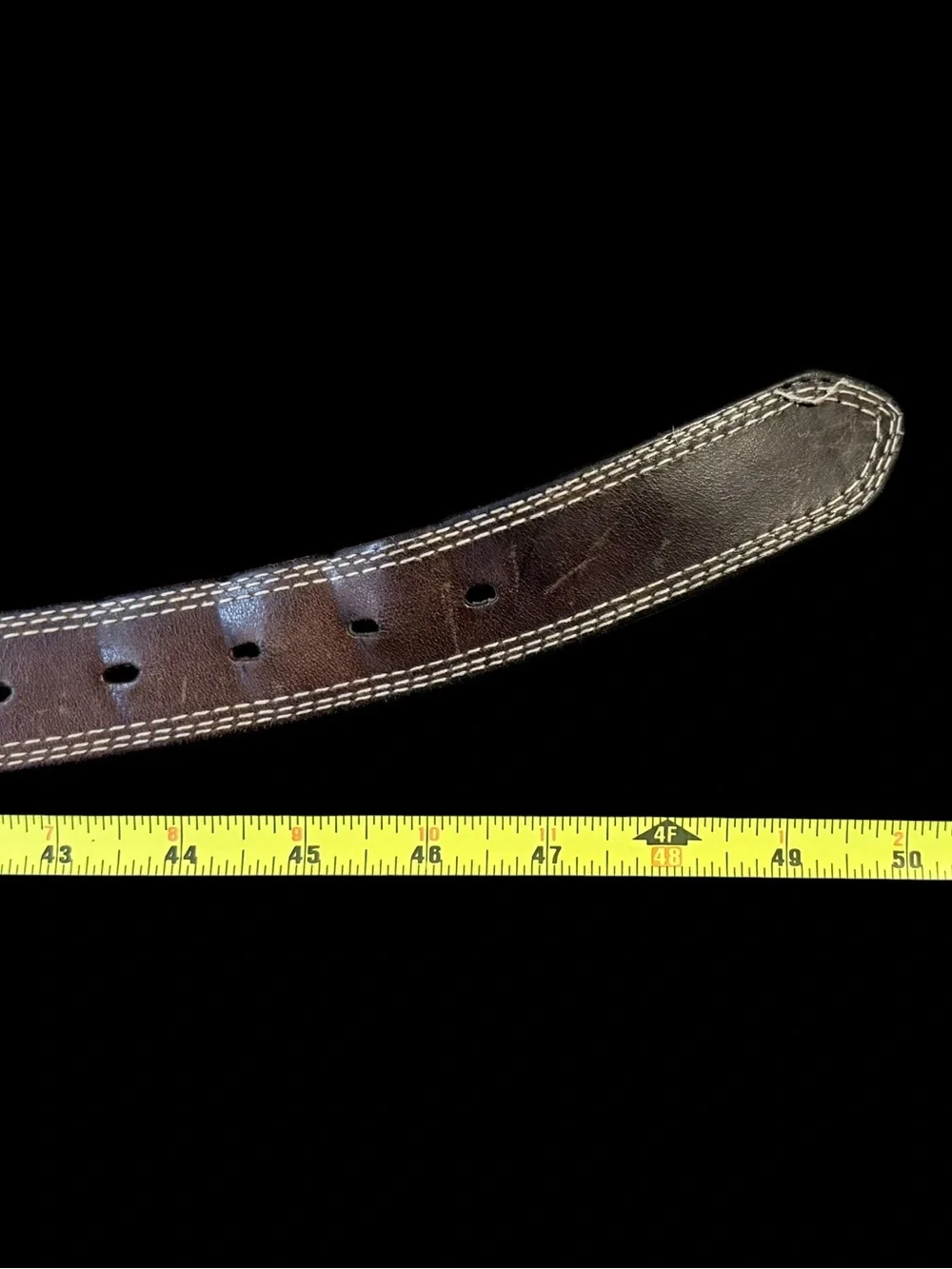 Carhartt Men’s Brown Belt Size 48 1.5in Buckle Logo Adjustable Solid
